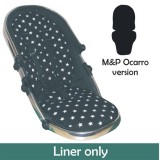 Seat Liner  to fit M&P Ocarro Pushchairs - Black Large Star Design